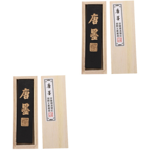 2Pièces Bâtons D’encre Chinois Noir Traditionnel Durable 2