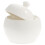 3Pcs White Lidded Ceramic Soup Bowl Multi-Use Stew Pot for Household 3
