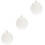 3Pcs White Lidded Ceramic Soup Bowl Multi-Use Stew Pot for Household 6