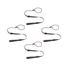 4Pièces Laisse Noir Anti-Tangle Polyester Confortable