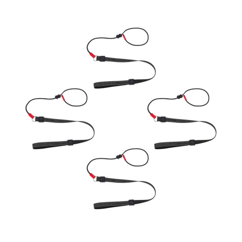 4Pièces Laisse Noir Anti-Tangle Polyester Confortable