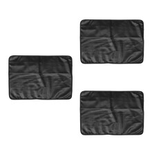 3St Zwarte Monitor Cover Nylon En PU, Stofbeschermhoes Voor Desktop