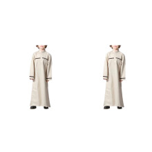 2Pièces Robe Musulmane Beige Longue Longues Style Décontracté