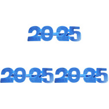 3Stk Bequeme Blaue 2025 Neujahrsbrillen Aus ABS Material