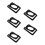 5Pièces Support Audio Métal Noir Pour Enceinte Bureau Stable 1