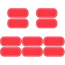 10St Duurzame Rood PU Tasbodem En Handvat Voor Creatieve DIY Projecten
