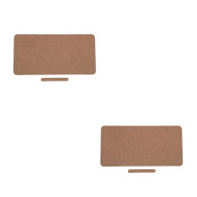 2St Khaki Leren Placemat Waterbestendig Anti-Kras