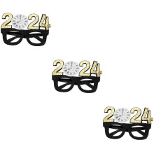 3St Stevige 2024 Feestbril Kleurig Voor Foto Props En Feestdecoratie