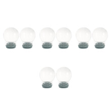 8Pièces Globes De Neige Transparents En Verre Base Caoutchouc DIY