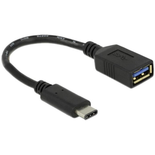 Delock Adaptér USB-C samec na USB-A samice, 15 cm - černý