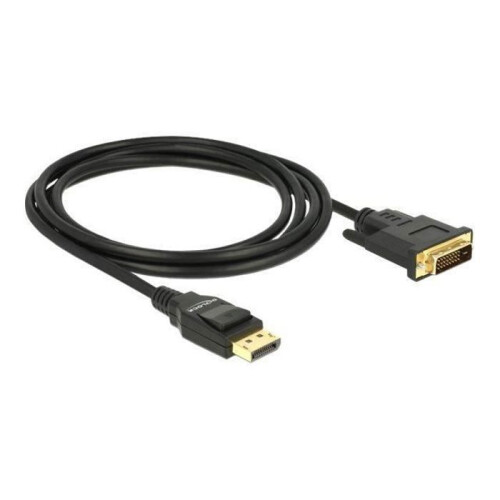 Cable de pantalla - DELOCK - DisplayPort a DVI-D - 2 m - Pasivo - Negro