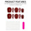 (M) Flash Cat Eye Wine Red Fake Nails - Easy Apply 2