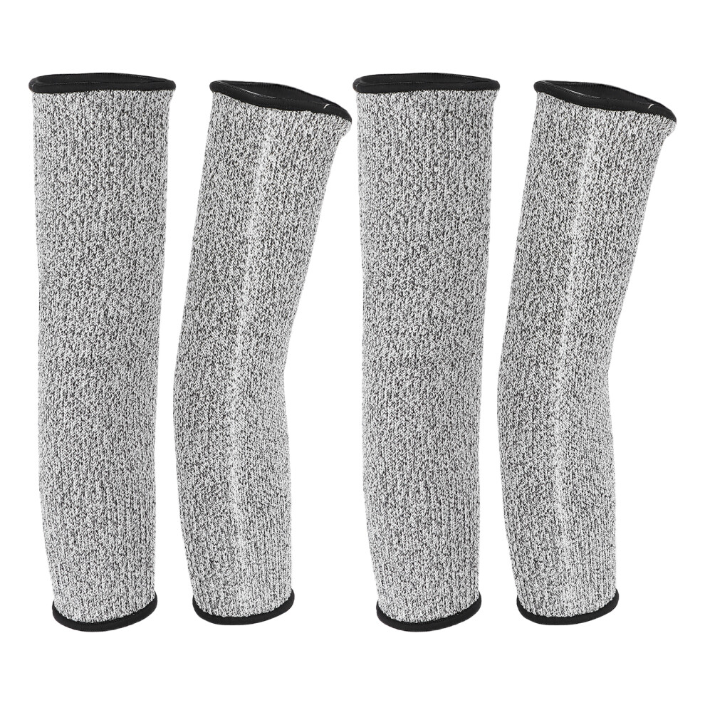 4pcs Gray Polyethylene Arm Sleeves for Gardening, Cutting & Scratch Prevention