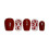 (M) Flash Cat Eye Wine Red Fake Nails - Easy Apply 1