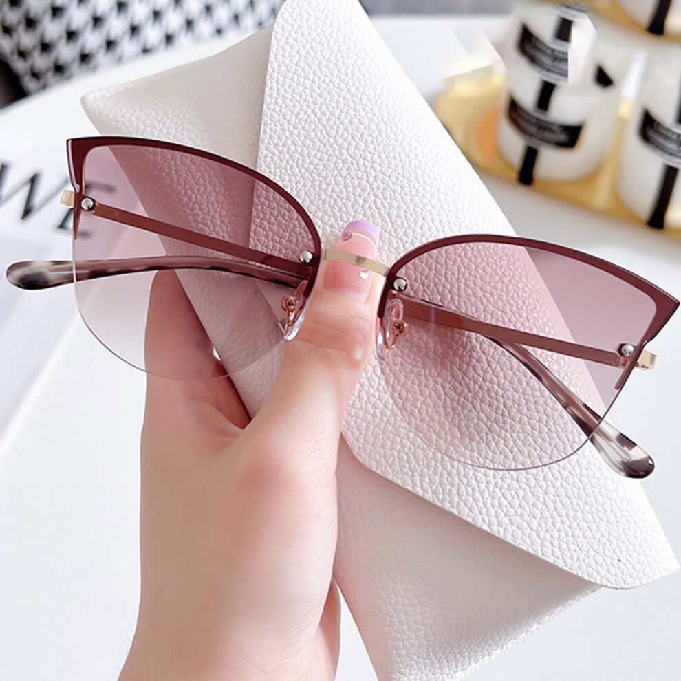 Dachuang Beauty (Double Powder) Trendy Butterfly Metal Sunglasses Uv Protection For Women