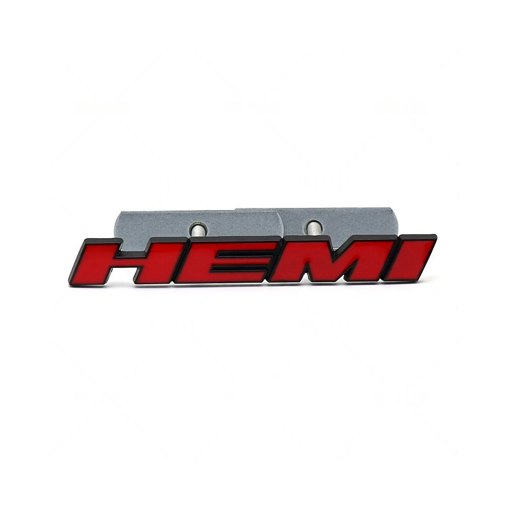 ( With Edge) Hemi Grille Emblem 123*16Mm Zinc Alloy Car Badge Decoration Red/Black 4069369401930