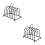 2Pcs Bread Rack Stainless Steel Reusable Storage Stand 9