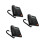 3Sets Classic Black Desktop Phone Reusable Office and Household Phone 6