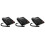 3Sets Classic Black Desktop Phone Reusable Office and Household Phone 7