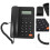 3Sets Classic Black Desktop Phone Reusable Office and Household Phone 10