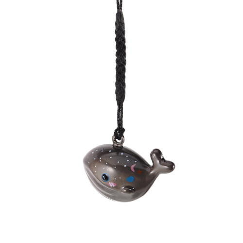 3Pcs Lightweight Black Copper Whale Phone Charm Gradient Wind Chime 1