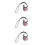 3Pcs Lightweight Black Copper Whale Phone Charm Gradient Wind Chime 5