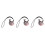 3Pcs Lightweight Black Copper Whale Phone Charm Gradient Wind Chime 8