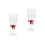 2Pcs Red Glass Wine Cups Multi-Function Elegant Cocktail Goblets 4