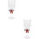 2Pcs Red Glass Wine Cups Multi-Function Elegant Cocktail Goblets 6