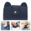 2Sets PU DIY Bag Knitting Kit Dark Blue Alloy Purse Making Set 5