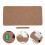 2Pcs Portable Khaki Desk Mats Waterproof for Office Use 8