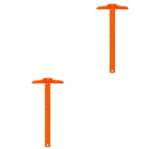 2 Pack T-Shaped Ruler Student Scribing Gauge Double Side Drafting 2