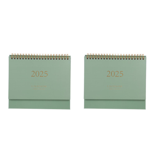2Pcs Compact Flip Calendar for Desk Decor and Office 2