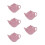 5Pièces Rangement Sachets De Céramique Rose Décoratif 4