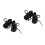 2Paren Decoratieve Zwarte Mini Ornamenten Van Leer 4