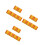 6Pcs Easy Install Reflective Driveway Marker Plastic Road Studs Yellow 7