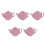 5Pièces Rangement Sachets De Céramique Rose Décoratif 7