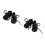 2Paren Decoratieve Zwarte Mini Ornamenten Van Leer 6