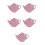 5Pièces Rangement Sachets De Céramique Rose Décoratif 8