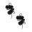 2Paren Decoratieve Zwarte Mini Ornamenten Van Leer 7