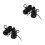 2Paren Decoratieve Zwarte Mini Ornamenten Van Leer 8