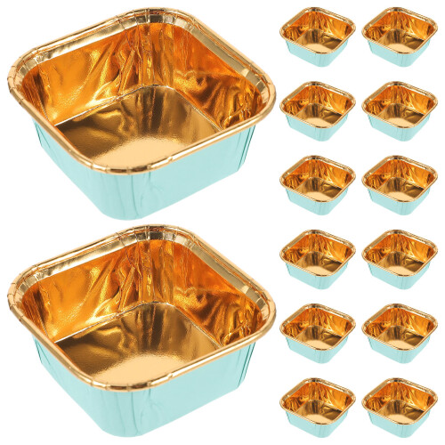 3Sets Light Green Dessert Cups Muffin Boxes Paper PP Cake Packaging 1