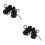 2Paren Decoratieve Zwarte Mini Ornamenten Van Leer 9