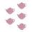 5Pièces Rangement Sachets De Céramique Rose Décoratif 9