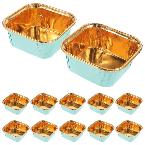 3Sets Light Green Dessert Cups Muffin Boxes Paper PP Cake Packaging 2