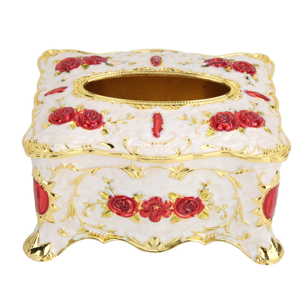 Home Office Decor Tissue Dispenser European Style Metallic Texture Zinc Alloy Facial Napkin Holder With Inner Magnet Anti Oxidation And Durable 9357860428897