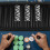 2Pcs Multifunctional Black Acrylic Poker Chip Tray Compact Storage 9