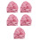 5St Satijnen Kinderbadmuts Roze Elastisch Comfort Dubbellaags 6