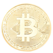 Fine Workmanship Bitcoin Coin, Blockchain Collectible Coins Gold Plated Commemorative Cryptocurrency Micro Embossing Design In Display Case Elegant