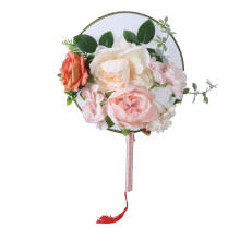 Prom Decor Boutonniere Artificial Bridal Bouquet Handmade Floral Corsage Silk Fabric Wristlet Elegant Design With Tassels For All Occasions